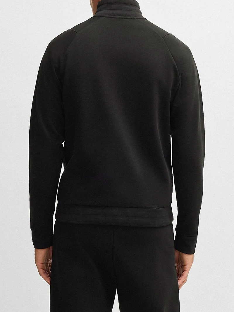 Cotton Zip-Neck Sweatshirt with Double B Monogram