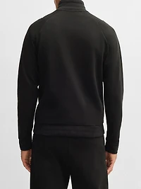 Cotton Zip-Neck Sweatshirt with Double B Monogram