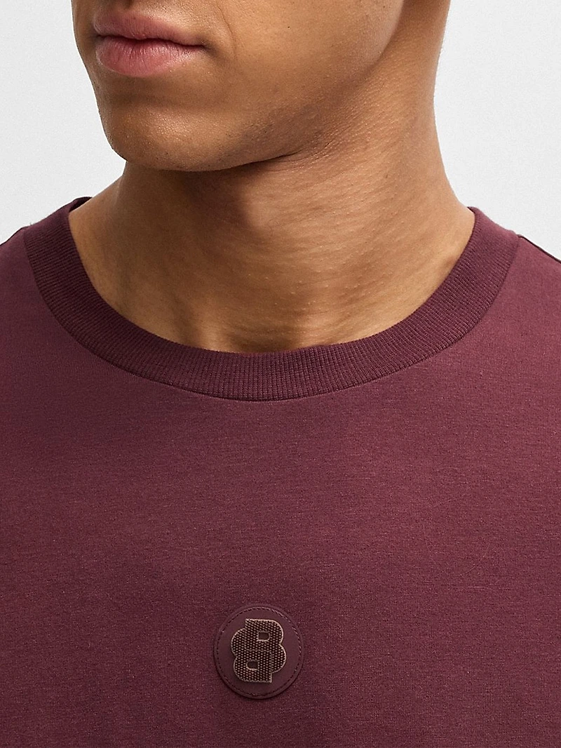 Stretch-Cotton T-Shirt with Double B Monogram