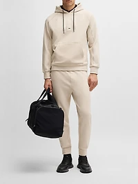 Stretch Tracksuit Bottoms with Logo Patch