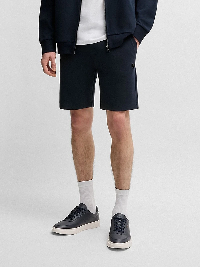 Shorts with Metallic Double B Monogram