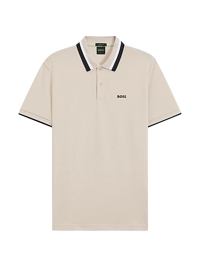 Paddy Active Polo Shirt with Contrast Stripes