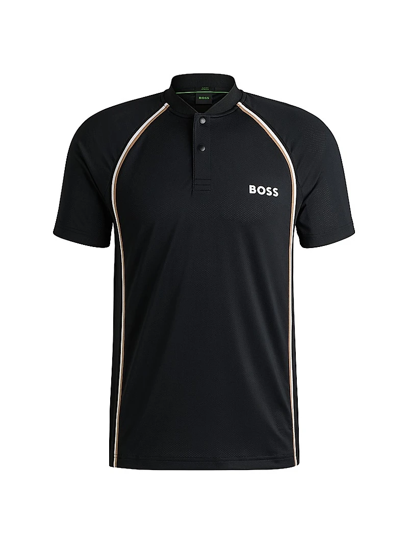 Active Slim-Fit Polo Shirt Super-Stretch Mesh
