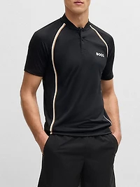 Active Slim-Fit Polo Shirt Super-Stretch Mesh