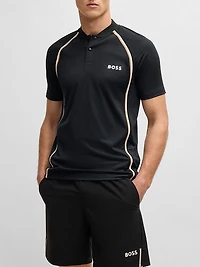 Active Slim-Fit Polo Shirt Super-Stretch Mesh