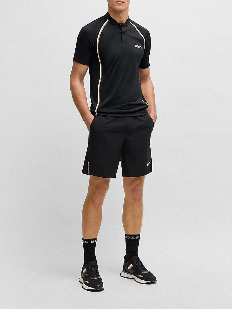 Active Slim-Fit Polo Shirt Super-Stretch Mesh