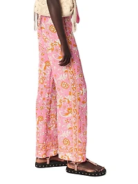 Patterned Linen Trousers