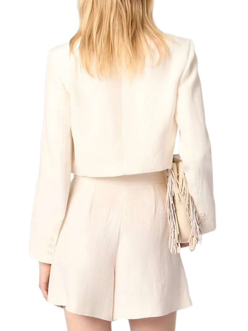 Cropped Suit Jacket