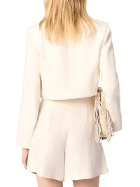 Cropped Suit Jacket