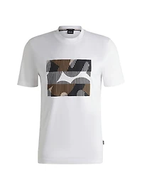 Mercerized-Cotton T-Shirt with Brand Artwork