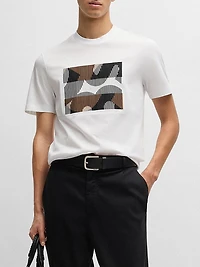 Mercerized-Cotton T-Shirt with Brand Artwork