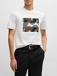 Mercerized-Cotton T-Shirt with Brand Artwork