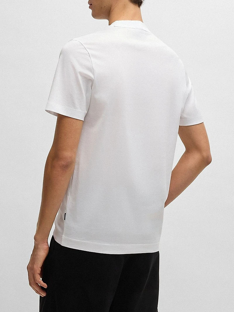 Mercerized-Cotton T-Shirt with Brand Artwork