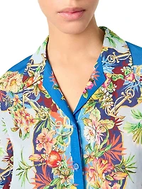 Patterned Cropped Shirt