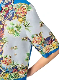 Patterned Cropped Shirt