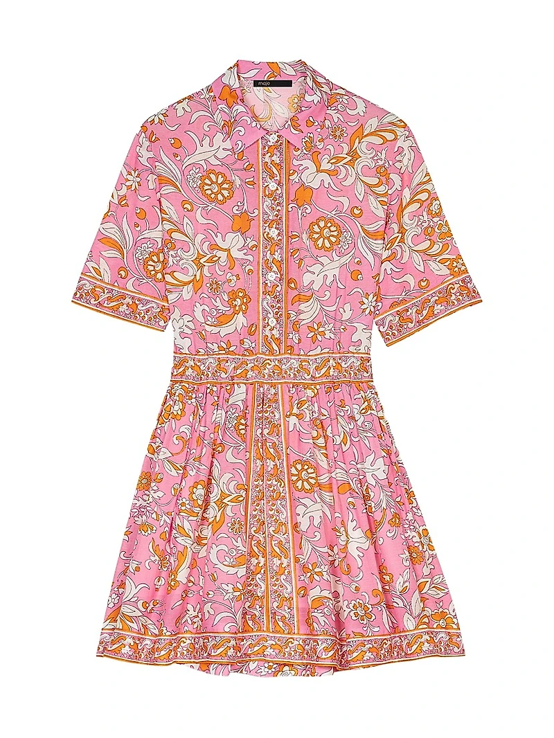 Mini Flowing Patterned Dress