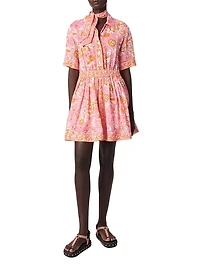 Mini Flowing Patterned Dress