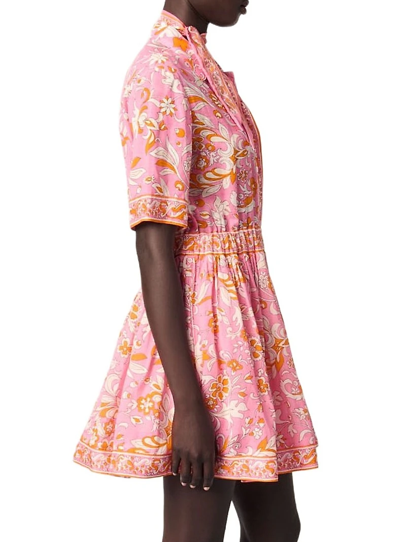 Mini Flowing Patterned Dress