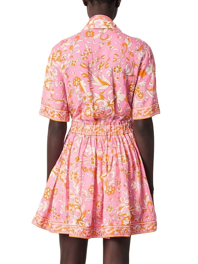 Mini Flowing Patterned Dress