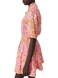 Mini Flowing Patterned Dress