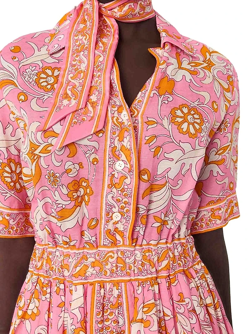 Mini Flowing Patterned Dress