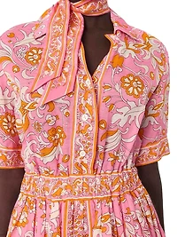 Mini Flowing Patterned Dress