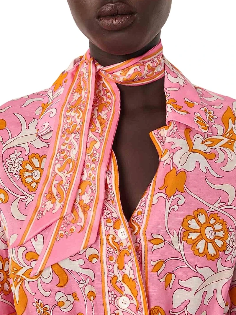 Mini Flowing Patterned Dress