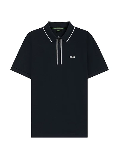 Slim-Fit Polo Shirt in Quick-Dry Stretch Cotton