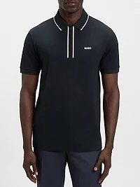 Slim-Fit Polo Shirt in Quick-Dry Stretch Cotton