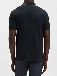 Slim-Fit Polo Shirt in Quick-Dry Stretch Cotton