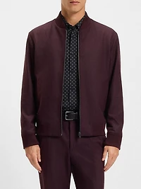 Slim-Fit Shirt Printed Performance-Stretch Italian Fabric