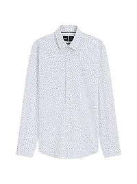 Slim-Fit Shirt in Printed Performance-Stretch Jersey