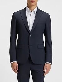 Slim-Fit Shirt in Printed Performance-Stretch Jersey