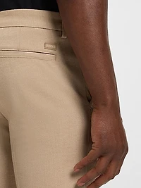 Slim-Fit Trousers in Melange Stretch Fabric