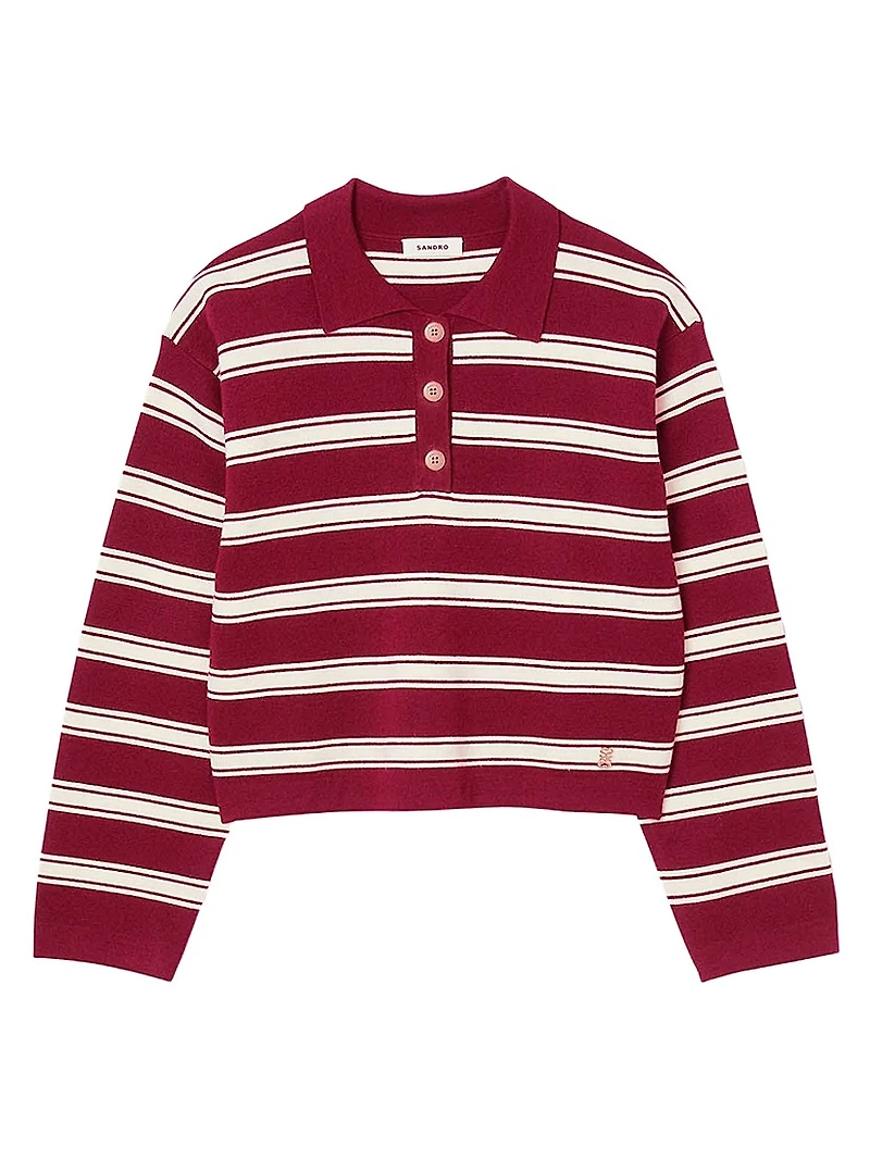 Striped Polo Sweater