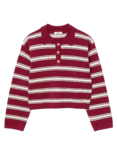 Striped Polo Sweater