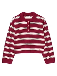 Striped Polo Sweater
