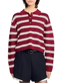 Striped Polo Sweater