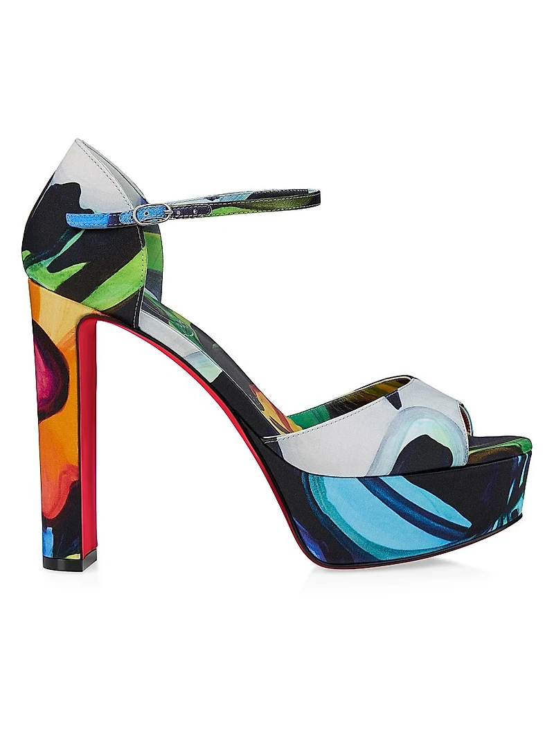 Sandaloo 130MM Crepe Satin Platform Sandals