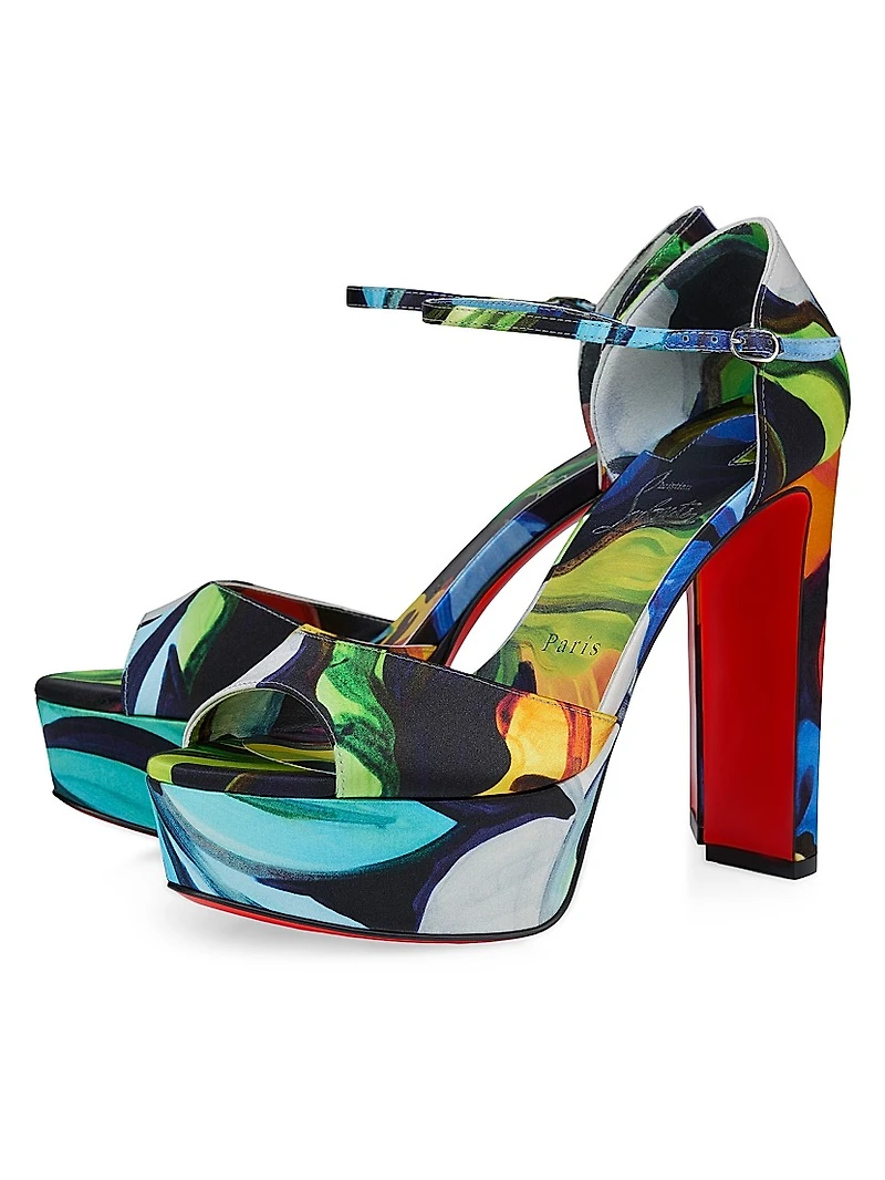 Sandaloo 130MM Crepe Satin Platform Sandals