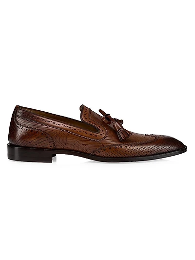 Grave Moc Patinated Leather Loafers