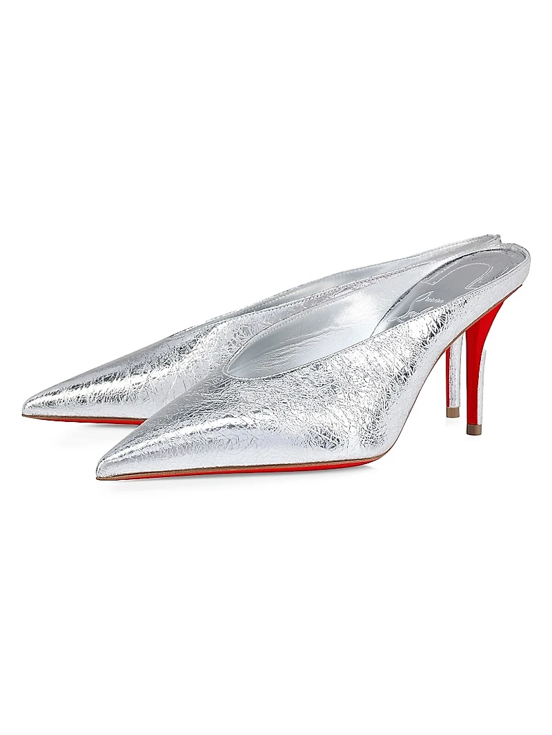 Miss Z Slimimule 80MM Laminated Leather Pumps