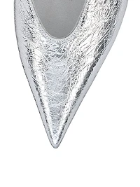 Miss Z Slimimule 80MM Laminated Leather Pumps