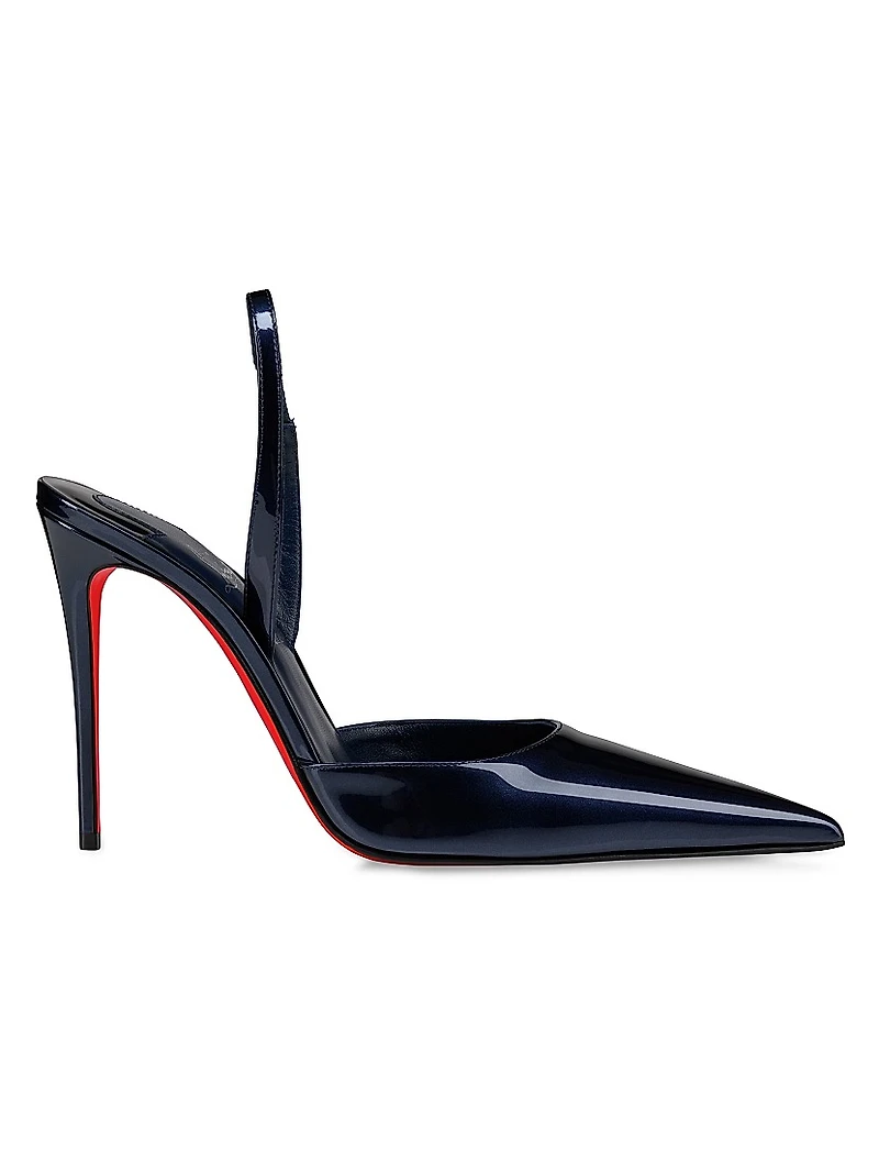 Kate Max O Sling 100MM Patent Leather Pumps