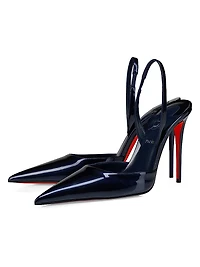 Kate Max O Sling 100MM Patent Leather Pumps