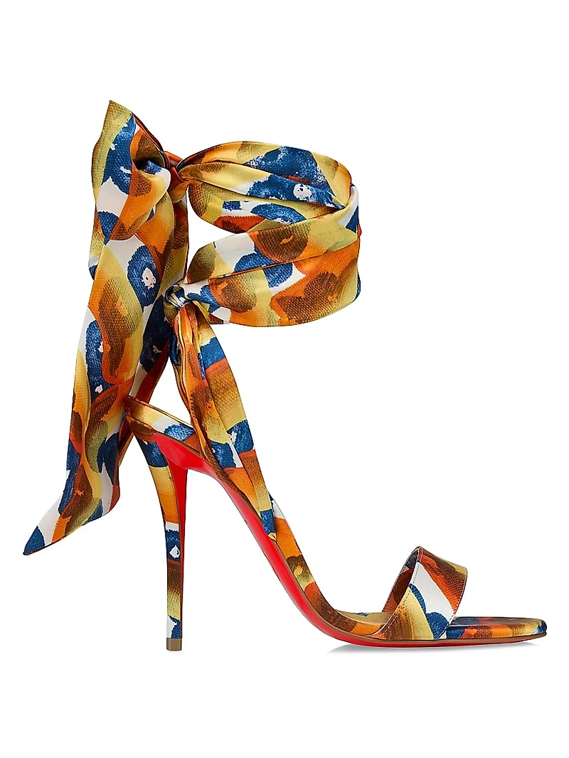 Miss Z Du Desert 100MM Crepe Satin Heels