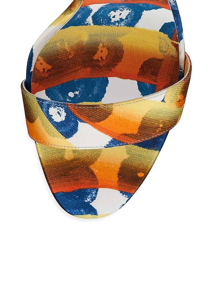 Miss Z Du Desert 100MM Crepe Satin Heels