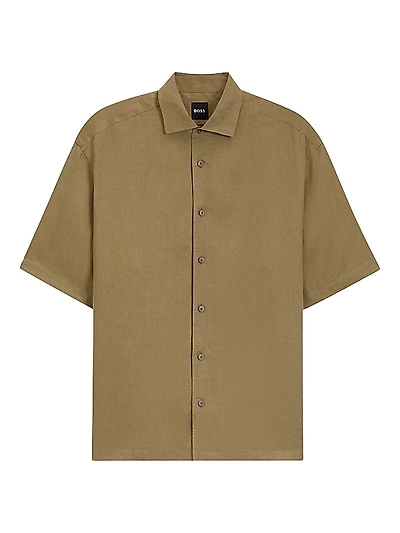Beckham x Boss Relaxed-Fit Shirt in Linen