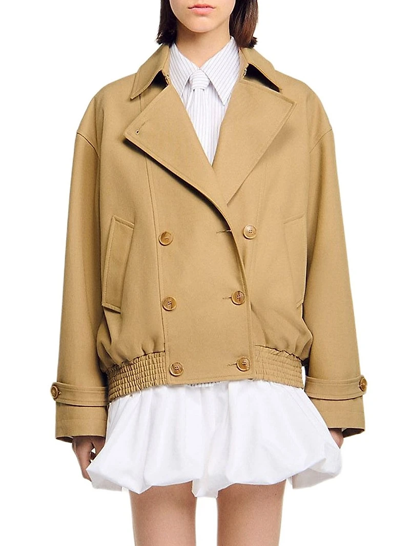 Short Oversized Trench Coat