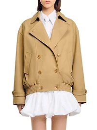 Short Oversized Trench Coat